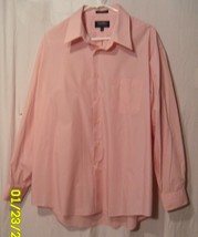 Peebles Executive Collection Pink Men&#39;s Shirt XL 17-17 1/2 34/35 Single ... - £15.02 GBP