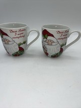Fitz and Floyd SANTA&#39;S BIG DAY Dear Santa, I want everything! Ceramic Mu... - £12.66 GBP