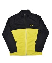 Oakley Activewear Jacket Mens M Black Yellow Full Zip Worked Up Track - £20.31 GBP