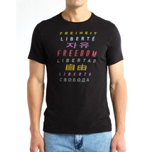 John Varvatos Men&#39;s Short Sleeve Freedom Multi Language Graphic T-Shirt ... - $68.12