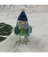 Target Featherly Friends Christmas Bird Peary Blue Pom Poms Felt 2018 Ho... - £26.47 GBP