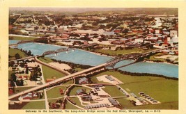 Aerial View Gateway Southwest Shreveport Louisiana Dexter 1940s Postcard... - $5.49