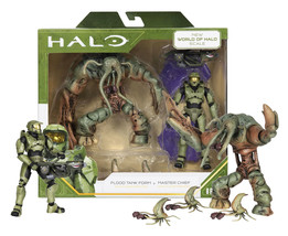 Halo World of Halo Flood Tank Form + Master Chief 4.5&quot; Action Figures MIB - $29.88