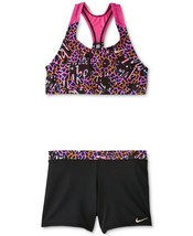 New Nike Big Girls 2-pc. Racerback Tankini &amp; Shorts Swimsuit Sz L Swimming Set - £31.07 GBP
