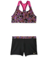 new NIKE big girls 2-pc. RACERBACK TANKINI &amp; SHORTS SWIMSUIT sz L swimmi... - €34,03 EUR