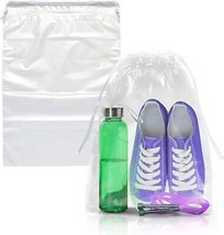 Clear Drawstring Bag, 18 x 24 Inches. 500 Pack Clear Plastic Drawstring Bags... - £189.56 GBP