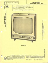 Sams Photofact - Set 878 - Folder 1 - Apr 1967 - Airline Models GEN-1867A/B - $24.50