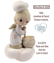 Precious Moments E-9274 Taste &amp; See the Lord is Good Enesco Angel Stirring Food - £13.28 GBP