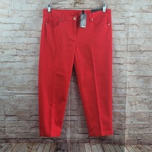 Skye’s The Limit Woman’s Capri Jeans Size 10 Red Embellished with Laces ... - $8.59