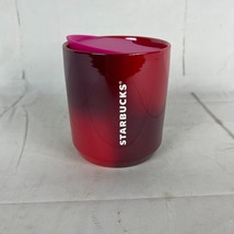 2021 Starbucks Holiday Ceramic Red Ombre Travel Mug w/ Pink Lid 8 fl oz  - £15.17 GBP
