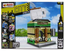 Block Tech City Streets Downtown Buildings Brew Brothers Cafe Coffee Sho... - £19.97 GBP