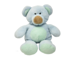 9&quot; TY PLUFFIES 2002 BLUEBEARY BLUE + GREEN BABY TEDDY BEAR STUFFED ANIMA... - $37.05