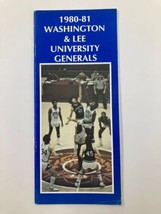 1980-1981 College Basketball Washington and Lee University Generals Program - £14.83 GBP