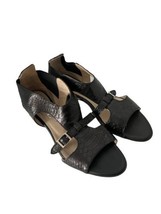 AGL Attilio Giusti Leombruniu Womens Sandals Black Leather Snakeprint 37... - $43.19