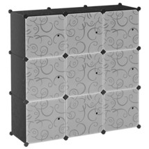 Cube Storage Organizer, 9 Diy Plastic Closet Organizer Cabinet, Modular Bookcase - £48.24 GBP