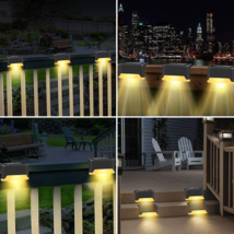 New Upgrade Waterproof LED Solar Fence Lamp Solar Deck Lights Solar Step... - $11.46 CAD+
