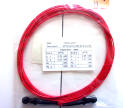 CABLES 3M MTR / MTRJ 62 / 125 MM RED FIBER OPTIC 62.5 /DX / GM DHH0449 - €6,77 EUR