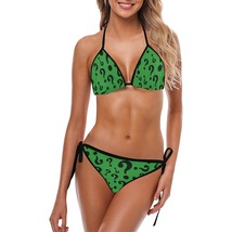 Women&#39;s Green Riddle Riddler Questions Sexy Bikini Swimsuit Swimwear - £19.66 GBP