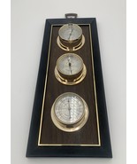 Springfield Instrument Wooden Barometer Humidity Temperature Weather Sta... - $531.60 MXN