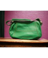 COLE HAAN Verdant Green Village Small Zip Pebbled Leather Hobo Purse Bag... - $201.95