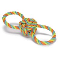 MPP Figure 8 Dog Toys Fun and Colorful Choices Tug Toss Fetch Play Ropes and Loo - £12.86 GBP