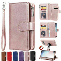 K91) Leather Wallet Flip Magnetic Back Cover Case For Samsung Galaxy - £71.59 GBP
