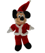 15&quot; Mickey Mouse Santa Plush Vintage Disneyland Walt Disney World Stuffe... - £7.76 GBP