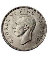 1943 New Zealand Florin Silver Coin (AU Condition) KM 10.1 - €51,36 EUR