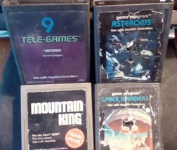 Atari Space Invaders Asteroids Mountain King 9 Tele-Games Lot Of 4 Games - £11.05 GBP