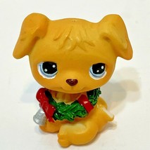 Hasbro Littlest Pet Shop Miniature Golden Retriever Christmas Wreath 1.25 In - £14.82 GBP