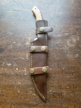 Handmade Damascus Steel Skinning Blade Hunting Knife with Wood Grain Handle - €33,74 EUR