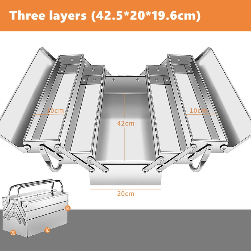 Upgrade Stainless Steel Tools Box Professional Complete Toolbox   Side-opening D - £151.07 GBP