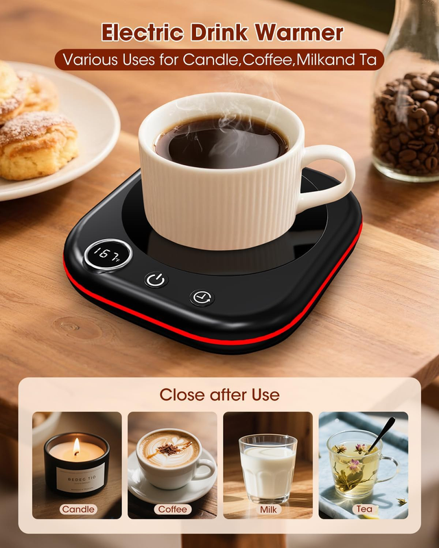 Mug Warmer - 3 Temp Setting 113°F 131°F 167°F - Ambient Light - Coffee Mug Warme Item image 6