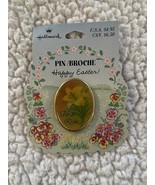 VTG Hallmark He Is Risen Easter Lily Gold Tone Oval Brooch - €8,55 EUR