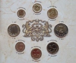 8-Coin Set Uncirculated, Bulgarian National Bank 1,2,5,10,20,50 stotinki/lv - £23.50 GBP