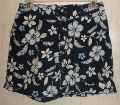 EXCELLENT WOMENS Catalina NAVY BLUE FLORAL COVERUP SHORTS   SIZE S - £14.63 GBP