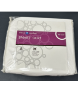 Sleep Number Smart Skirt Bed Skirt White Twin Extra Long 2pc Set NWT Linen - $530.61 MXN