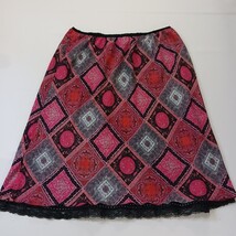 Versailles New York 71-M8871 Women's Pink/Black Reversible Pull-On Skirt Size 2X image 13