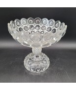 Vintage LE Smith Moon &amp; Stars Jeweled Clear Compote Tall Clear Imperial ... - $54.14 CAD