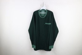 Duluth Trading Co Mens Size XL Faded Doubletime Thermal Knit Sweatshirt Green - $49.45