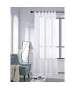 Outdoor tab top curtain panel ivory 108&quot;L x 54&quot;W w/ tie back &amp; wand pati... - £24.23 GBP