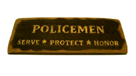 Policemen wood Sign with distressed finish - £22.03 GBP
