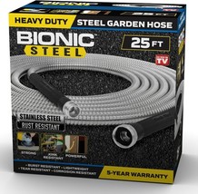 Bionic Steel 25 FT Garden Hose w/Nozzle 304 Stainless Steel 500 PSI - 20... - $34.53