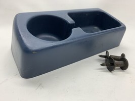 92-96 Ford F150 F250 Center Bench Seat Cupholder Cup Holder Oem Blue - $43.56