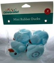 Party Light Blue Mini Rubber Ducky Ducks Duckies Baby Shower 4 pack 0+ N... - £7.96 GBP