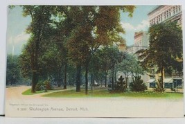 Washington Avenue, Detroit Michigan c1900s udb Postcard L18 - £5.97 GBP