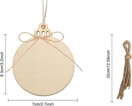 Wood Christmas Ornament Blanks Pre-Drilled Holes Wood Burning Tags Set 1... - $34.65
