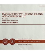 Map Mass RI CT Index Chart Geological Topographic Survey 1984 51 x 32&quot; D... - $741.67 MXN