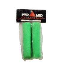 VINTAGE PYRAMID BICYCLE BMX BIKE GRIPS NEON GREEN ORIGINAL NOS NEW SEALED - $46.55