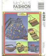 Bags &amp; Accessories McCall&#39;s Fashion Accessories Sewing Pattern 4262 - $4.94